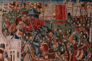 flamsk gobelin. Serie ukendt. Romersk historie? Tarquinius Priscus (Tarquino Prisco). Fremstille Bruxelles