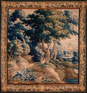 flamsk gobelin. Såkaldt Verdure. Atelier af Oudenaarde. 332x318 cm. Inv 00021. 1600-tallet. af Flemish School