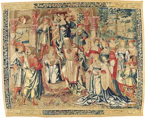 Fransk-flamsk bibelsk tapet, ca. 1510-30 af Flemish School