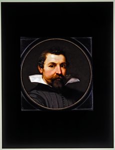 Hoved af mand (tondo) af Flemish School