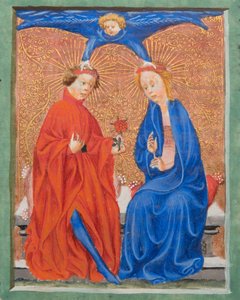 MS Gen1111 f.210 Saint Cecilia og Saint Valerian, illustration fra Legenda Aurea af Jacobus de Voragine, c.1405-10 af Flemish School