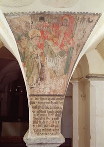 St. Gregory messe, vægmaleri fra krypten af Flemish School