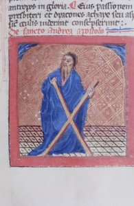 Ms Gen 1111 Page fra Legenda Aurea, Brugge, ca. 1400-10 af Flemish School