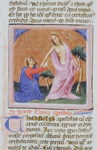Ms Gen 1111 Page fra Legenda Aurea, Brugge, ca. 1400-10 af Flemish School