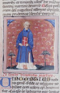 Ms Gen 1111 Page fra Legenda Aurea, Brugge, ca. 1400-10 af Flemish School