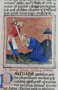 Ms Gen 1111 Page fra Legenda Aurea, Brugge, ca. 1400-10 af Flemish School