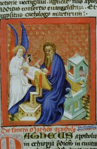 Ms Gen 1111 Page fra Legenda Aurea, Brugge, ca. 1400-10 af Flemish School