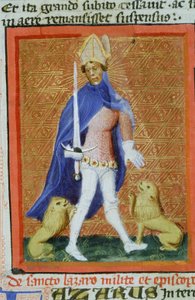 Ms Gen 1111 Page fra Legenda Aurea, Brugge, ca. 1400-10 af Flemish School