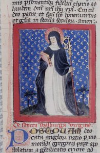 Ms Gen 1111 Page fra Legenda Aurea, Brugge, ca. 1400-10 af Flemish School