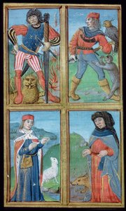 Ms Hunter 9 f.6r Knights and Noblemen, from De Medina Fen I. II, af Avicenna (980-1037) af Flemish School