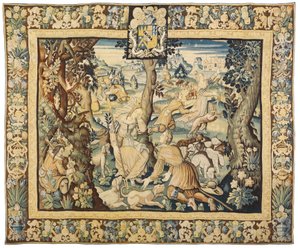 Mytologisk gobelin, 1600-50 af Flemish School