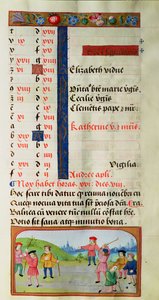 November: Game of Golf, fra en Book of Hours af Flemish School