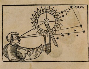 Petrus Apianus observerer stjernernes bevægelse af Flemish School