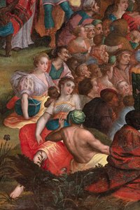 Johannes prædiken i ørkenen af Flemish School