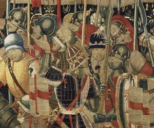 Gobelin, der viser erobringerne af kong Alfonso V af Portugal af Flemish School