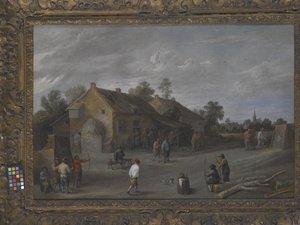 Bueskytterne (olie på lærred) af Flemish School