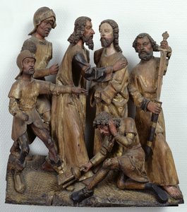 The Kiss of Judas, fra Antwerpen (polykromt træ)