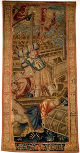Portugiserne i Indien - flamsk gobelin i Tournai fra den første fjerdedel af det 16. århundrede - Musee de la Marine de Lisbon (Portugal) af Flemish School