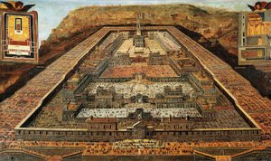 Salomons tempel af Flemish School