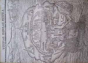 Titelblad til Utopia, af Thomas More, Leuven 1516 af Flemish School