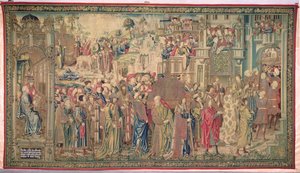 Transport af Pagtens Ark, Davids og Batsebas billedtæppe, ca. 1510-15 af Flemish School