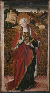 Triptykon, St. Mary Magdalene, højre panel (se også 345909, 345910) af Flemish School
