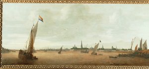 Udsigt over Antwerpen, Belgien ... af Flemish School