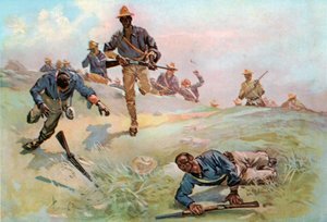 Trop C, niende U. S. kavaleri, kaptajn, der leder angrebet ved San Juan af Fletcher C. Ransom