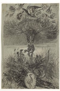 Hollandsk: Sidste tegning til frontispicen Les Epaves af Charles Baudelaire af Félicien Rops
