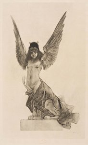 Kvindelig sfinks eller parallel af Félicien Rops