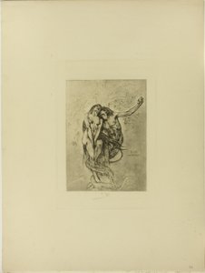 Fristelsen eller æblet af Félicien Rops