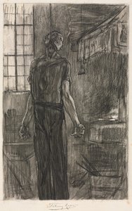 Den hængte mand i smedjen af Félicien Rops