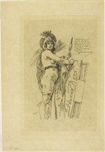 Muse of Félicien Rops af Félicien Rops