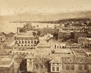 Panoramaudsigt over Beirut, Libanon af Félix Bonfils