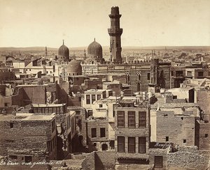 Panoramaudsigt over Cairo, Egypten af Félix Bonfils