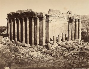 Bacchus-templet, i den arkæologiske zone Heliopolis eller Baalbek, gammel syrisk by, nu Libanon