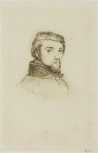 Portræt af Fantin-Latour af Félix Henri Bracquemond
