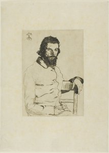 Portræt af Meryon af Félix Henri Bracquemond