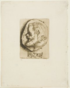 Profilportræt af Charles Meryon af Félix Henri Bracquemond