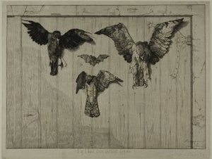 Den øverste del af en dør af Félix Henri Bracquemond