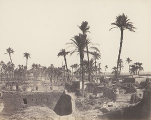 Abaziz, Interior of an Arab Village, 1851-52, trykt 1853-54. af Félix Teynard