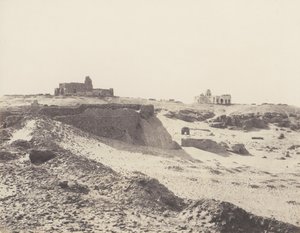 Aswan, ruinerne af den antikke arabiske indhegning, sydøst for byen, 1851-52, trykt 1853-54. af Félix Teynard