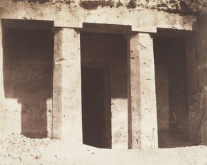 Beni Haçan, Hypogean Architecture, Amoneis grav, 1851-52. af Félix Teynard