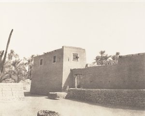 Deir, Carrefour et Habitation Particulière, 1851-52, trykt 1853-54. af Félix Teynard