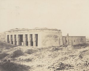 Dendera Tentyris, Athors tempel - generelt syn, 1851-52, trykt 1853-54. af Félix Teynard