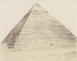 Djizeh Necropolis of Memphis, Pyramid of Chephren, 1851-52, trykt 1853-54. af Félix Teynard