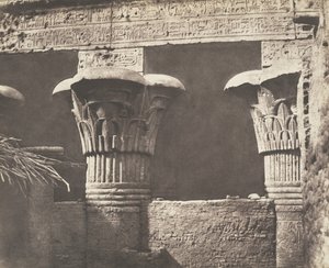 Esneh Latopolis, Sandy Construction - Architrave, Shafts and Capitals, 1851-52. af Félix Teynard