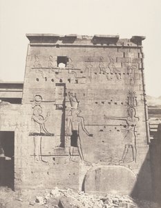 Øen Fileh Philæ, Anden Pylon - østlige del set fra Pla..., 1851-52, trykt 1853-54. af Félix Teynard