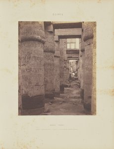 Karnak (Theben). Palads - Hypostyle Hall - Tværgående udsigt fra punkt K af Félix Teynard