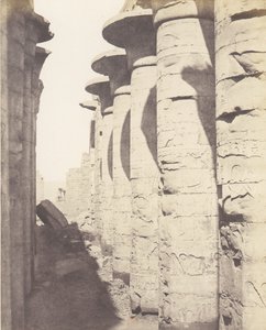 Karnak Theben, Palace - Hypostyle Hall - Central Colonnade Set fra ..., 1851-52, trykt 1853-54. af Félix Teynard